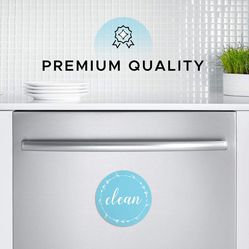 cinch! Dishwasher Magnet Clean Dirty Sign: Works on Stainless Steel Non Magnetic Dish Washers - 3.15" - Includes Magnetic Piece with Adhesive - Farmhouse Kitchen Accessories Decor, Apartment Necessities - Image 2